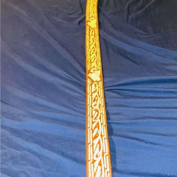 Brown Leather Belt with Embroidered Horse Design - Picture 4 of 5